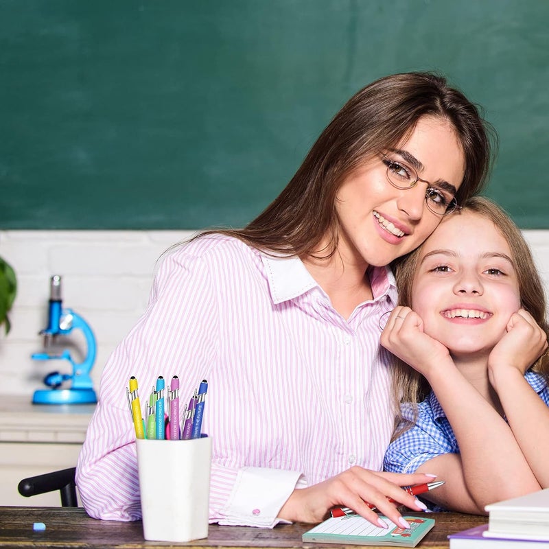 Geyee 24 Pcs Teacher Sticky Notes with Funny Pens 3 x 4 Inch to Do List Notepads with Sayings Pen for Valentines Coworkers Nurse Teacher Employee Office Staff Work Team Appreciation Gifts - Image 5